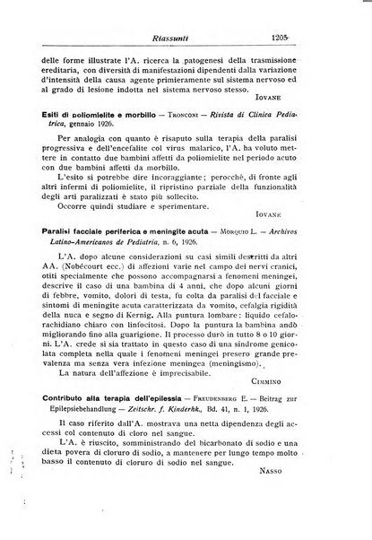 La pediatria periodico mensile indirizzato al progresso degli studi sulle malattie dei bambini