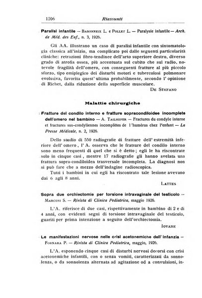 La pediatria periodico mensile indirizzato al progresso degli studi sulle malattie dei bambini