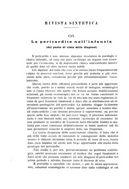 La pediatria periodico mensile indirizzato al progresso degli studi sulle malattie dei bambini