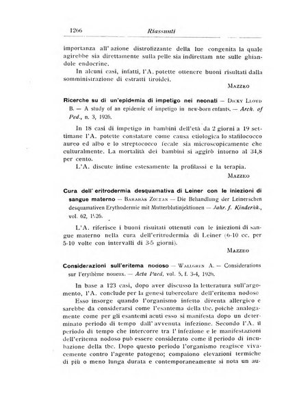 La pediatria periodico mensile indirizzato al progresso degli studi sulle malattie dei bambini