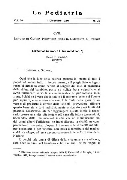 La pediatria periodico mensile indirizzato al progresso degli studi sulle malattie dei bambini