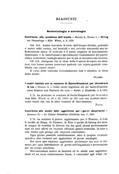 La pediatria periodico mensile indirizzato al progresso degli studi sulle malattie dei bambini