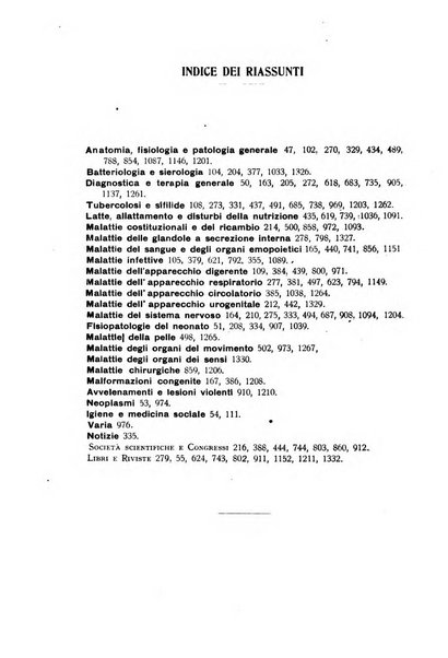 La pediatria periodico mensile indirizzato al progresso degli studi sulle malattie dei bambini