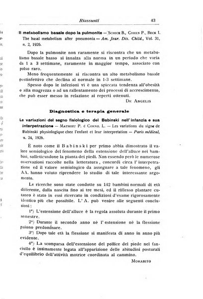 La pediatria periodico mensile indirizzato al progresso degli studi sulle malattie dei bambini