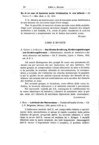 La pediatria periodico mensile indirizzato al progresso degli studi sulle malattie dei bambini