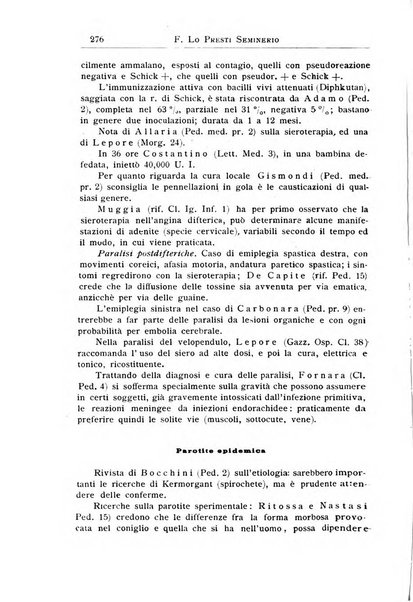 La pediatria periodico mensile indirizzato al progresso degli studi sulle malattie dei bambini