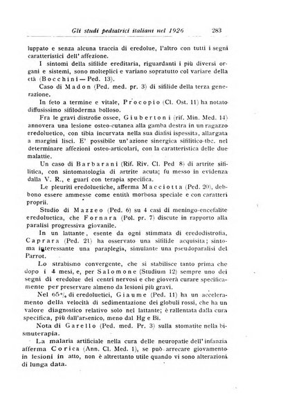 La pediatria periodico mensile indirizzato al progresso degli studi sulle malattie dei bambini