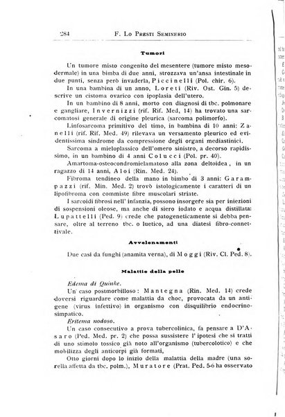 La pediatria periodico mensile indirizzato al progresso degli studi sulle malattie dei bambini