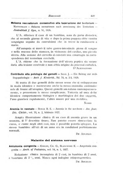 La pediatria periodico mensile indirizzato al progresso degli studi sulle malattie dei bambini