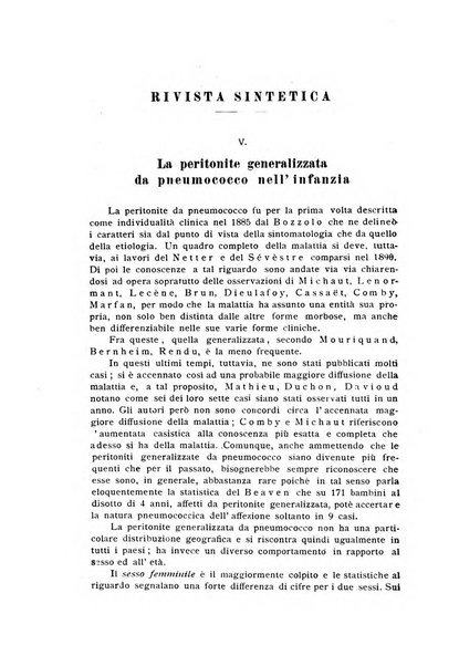 La pediatria periodico mensile indirizzato al progresso degli studi sulle malattie dei bambini