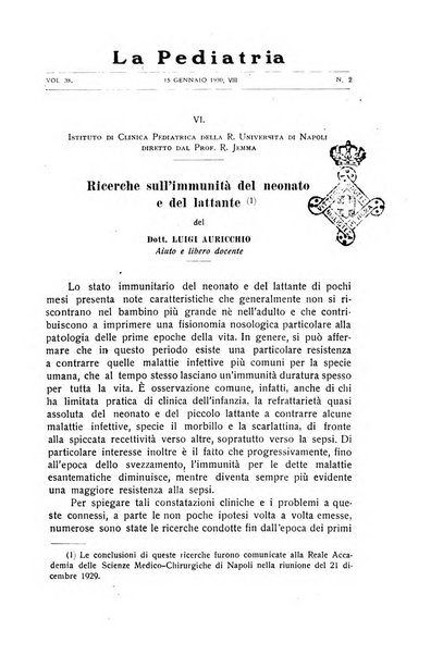 La pediatria periodico mensile indirizzato al progresso degli studi sulle malattie dei bambini