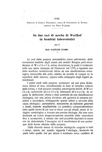 La pediatria periodico mensile indirizzato al progresso degli studi sulle malattie dei bambini