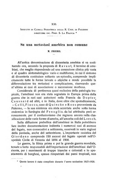 La pediatria periodico mensile indirizzato al progresso degli studi sulle malattie dei bambini