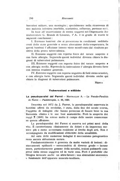 La pediatria periodico mensile indirizzato al progresso degli studi sulle malattie dei bambini