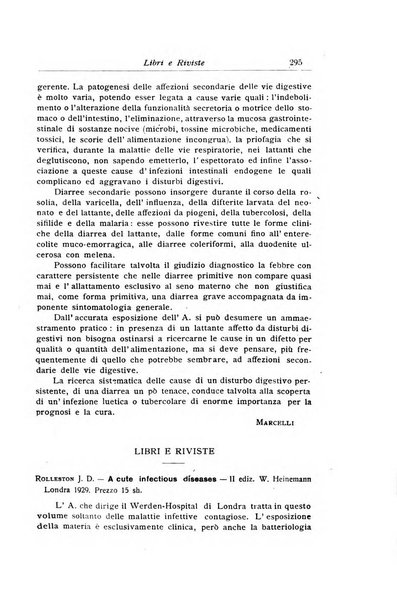 La pediatria periodico mensile indirizzato al progresso degli studi sulle malattie dei bambini