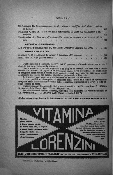 La pediatria periodico mensile indirizzato al progresso degli studi sulle malattie dei bambini