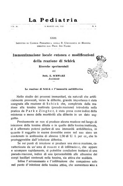 La pediatria periodico mensile indirizzato al progresso degli studi sulle malattie dei bambini