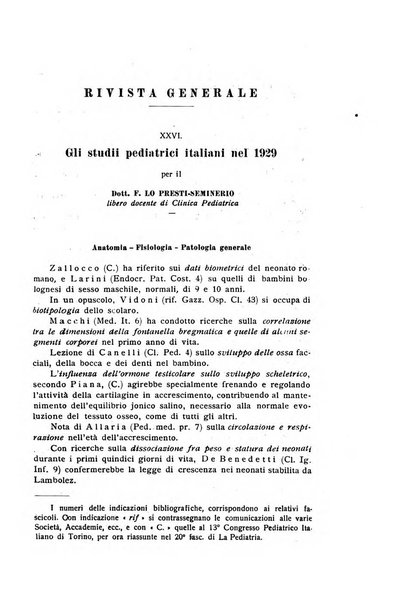 La pediatria periodico mensile indirizzato al progresso degli studi sulle malattie dei bambini