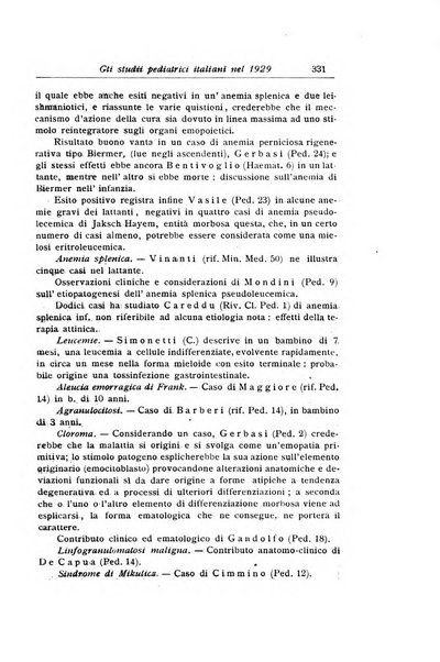 La pediatria periodico mensile indirizzato al progresso degli studi sulle malattie dei bambini