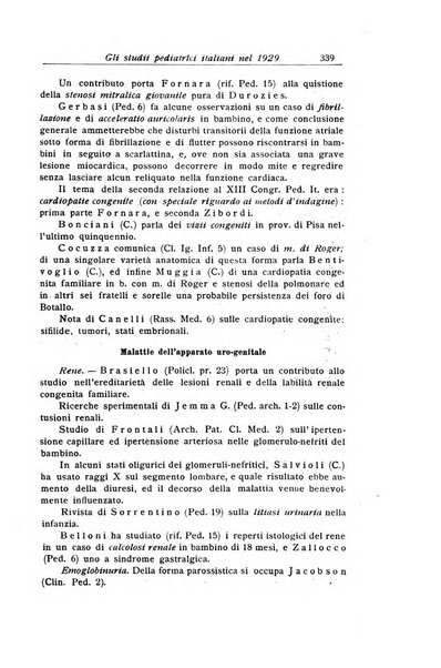 La pediatria periodico mensile indirizzato al progresso degli studi sulle malattie dei bambini