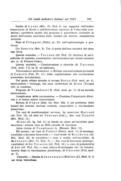 La pediatria periodico mensile indirizzato al progresso degli studi sulle malattie dei bambini