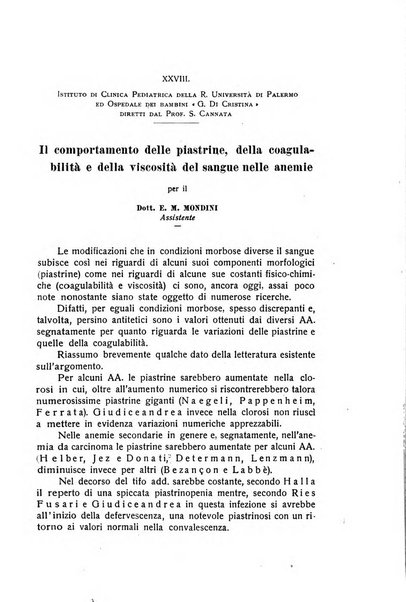 La pediatria periodico mensile indirizzato al progresso degli studi sulle malattie dei bambini