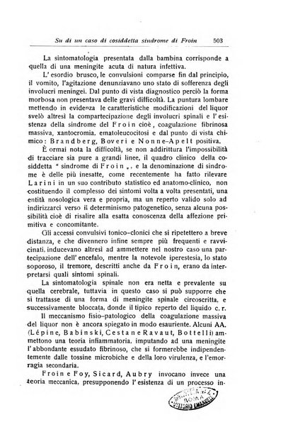 La pediatria periodico mensile indirizzato al progresso degli studi sulle malattie dei bambini