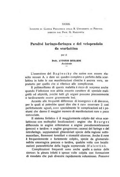 La pediatria periodico mensile indirizzato al progresso degli studi sulle malattie dei bambini