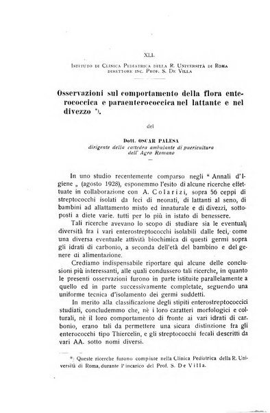 La pediatria periodico mensile indirizzato al progresso degli studi sulle malattie dei bambini