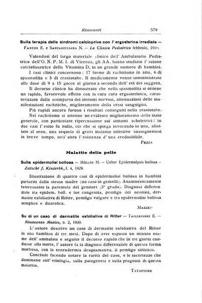 La pediatria periodico mensile indirizzato al progresso degli studi sulle malattie dei bambini