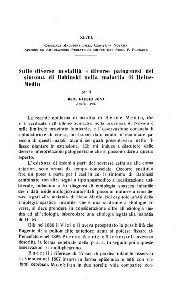 La pediatria periodico mensile indirizzato al progresso degli studi sulle malattie dei bambini