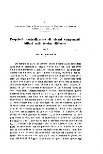 La pediatria periodico mensile indirizzato al progresso degli studi sulle malattie dei bambini