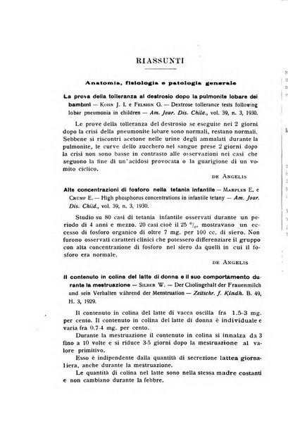 La pediatria periodico mensile indirizzato al progresso degli studi sulle malattie dei bambini