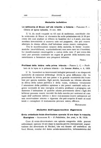 La pediatria periodico mensile indirizzato al progresso degli studi sulle malattie dei bambini