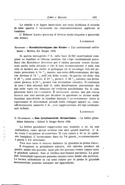 La pediatria periodico mensile indirizzato al progresso degli studi sulle malattie dei bambini