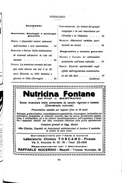 La pediatria periodico mensile indirizzato al progresso degli studi sulle malattie dei bambini