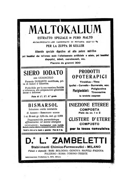 La pediatria periodico mensile indirizzato al progresso degli studi sulle malattie dei bambini