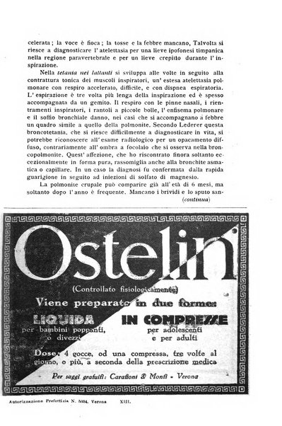 La pediatria periodico mensile indirizzato al progresso degli studi sulle malattie dei bambini