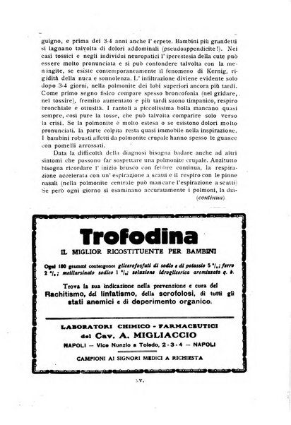 La pediatria periodico mensile indirizzato al progresso degli studi sulle malattie dei bambini