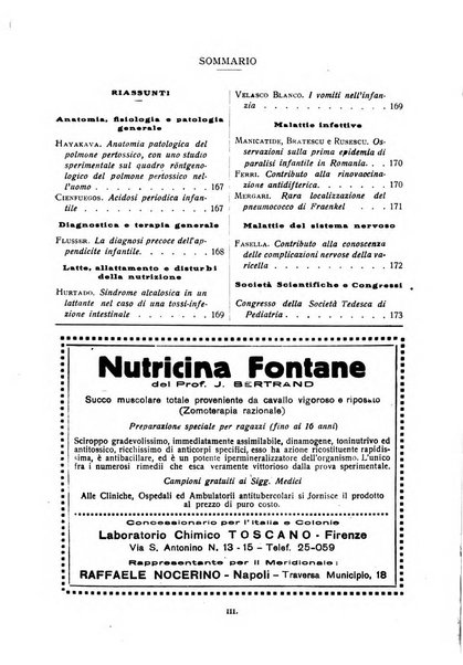 La pediatria periodico mensile indirizzato al progresso degli studi sulle malattie dei bambini