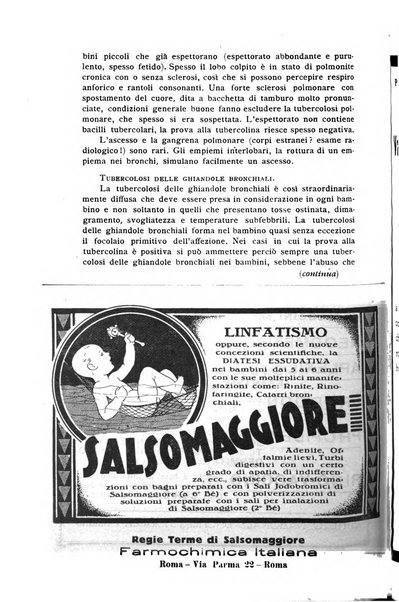 La pediatria periodico mensile indirizzato al progresso degli studi sulle malattie dei bambini