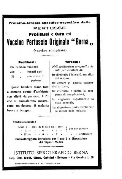 La pediatria periodico mensile indirizzato al progresso degli studi sulle malattie dei bambini