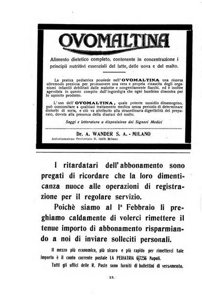 La pediatria periodico mensile indirizzato al progresso degli studi sulle malattie dei bambini