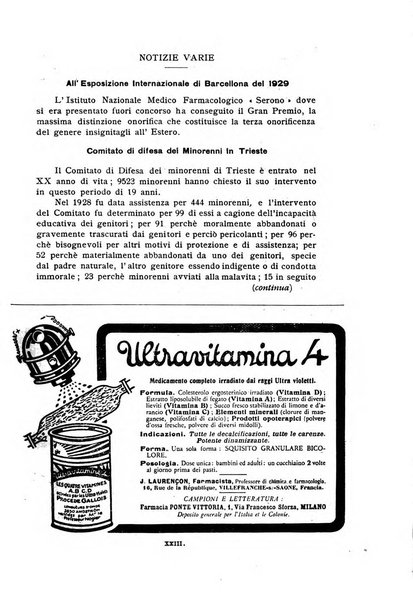 La pediatria periodico mensile indirizzato al progresso degli studi sulle malattie dei bambini