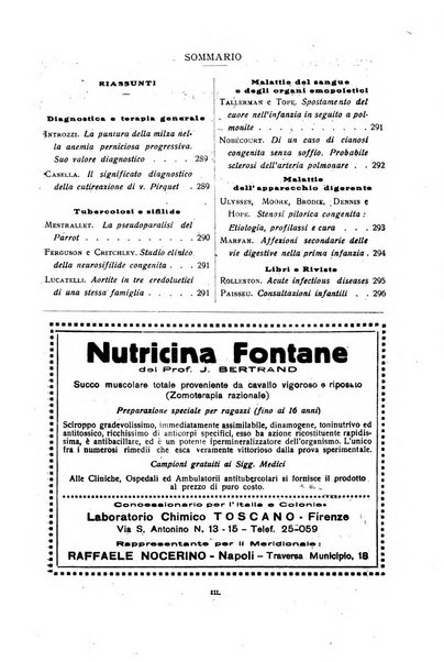 La pediatria periodico mensile indirizzato al progresso degli studi sulle malattie dei bambini