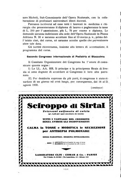 La pediatria periodico mensile indirizzato al progresso degli studi sulle malattie dei bambini