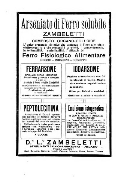 La pediatria periodico mensile indirizzato al progresso degli studi sulle malattie dei bambini