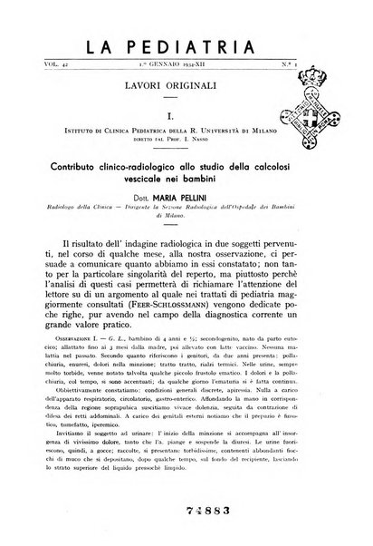 La pediatria periodico mensile indirizzato al progresso degli studi sulle malattie dei bambini