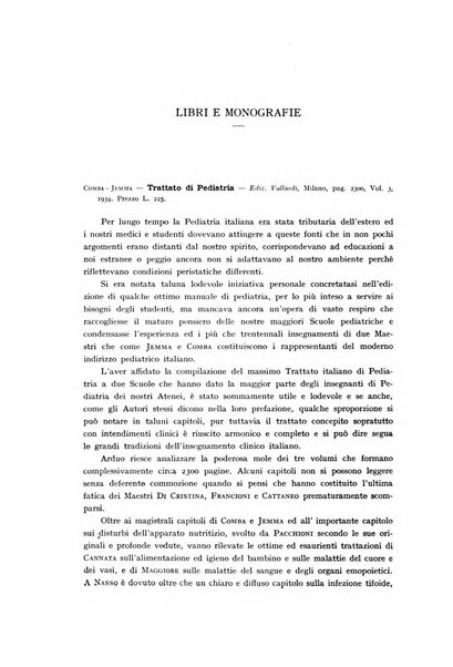 La pediatria periodico mensile indirizzato al progresso degli studi sulle malattie dei bambini