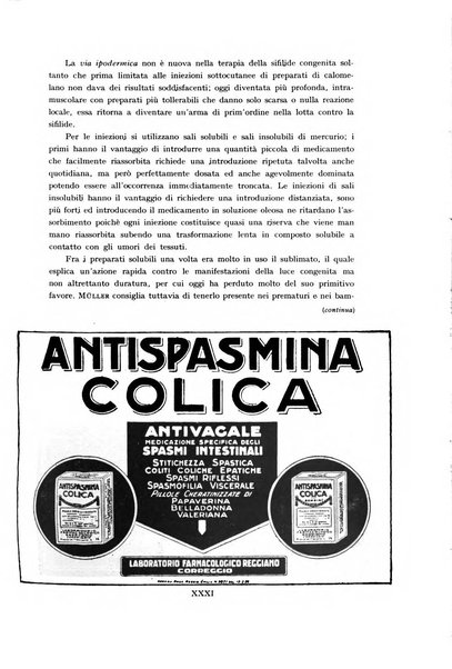 La pediatria periodico mensile indirizzato al progresso degli studi sulle malattie dei bambini